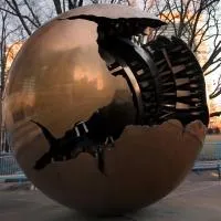Шар пустотелый медь (198301) монтаж - сфера арт-объект ø 1000 мм. пустотелая  в Пушкино