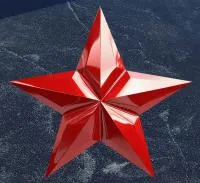 Красная звезда на граните в Пушкино (518429)