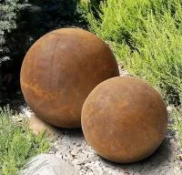 Шары сталь кортен 2 штуки декор (518937) ∅ 1,35 - 0,85 м. Пушкино