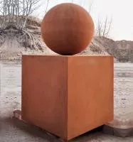 Шар — стальной куб кортен (518929) ∅ 500 мм. Пушкино