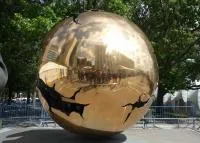 Полый шар из латуни полированный (198296) производство - сфера арт-объект ø 1000 мм. пустотелая  в Пушкино
