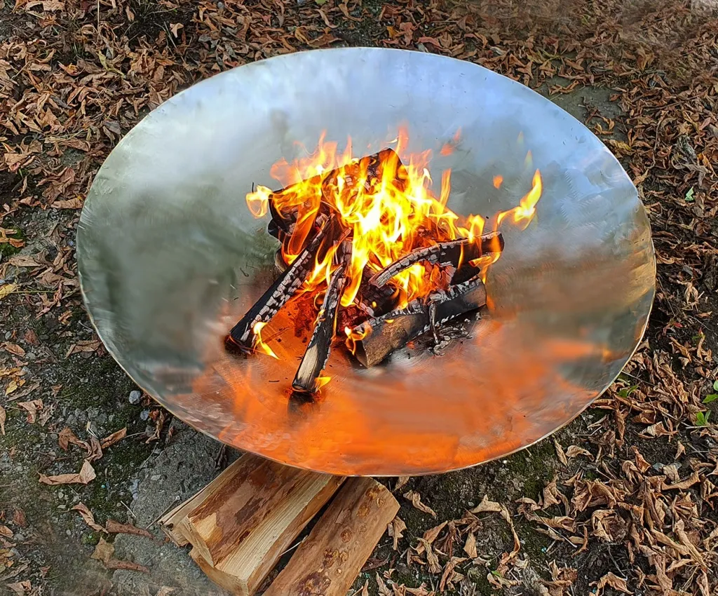 Очаг для костра из нержавеющей стали - диаметр 1 метр, толщина стенки 5 мм. на заказ в Пушкино 
